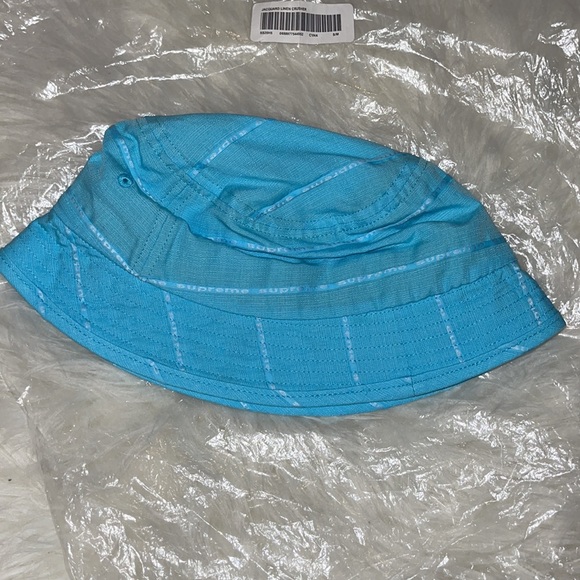 new supreme jacquard linen crusher hat cyan - Picture 5 of 8
